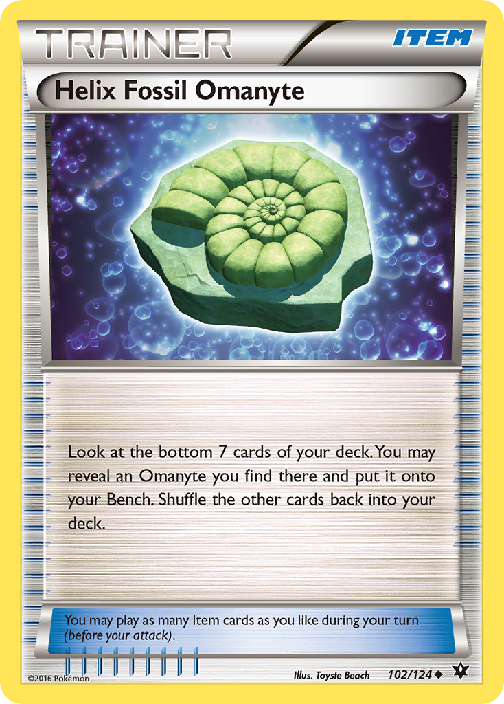 Helix Fossil Omanyte (102/124) [XY: Fates Collide] | North Game Den