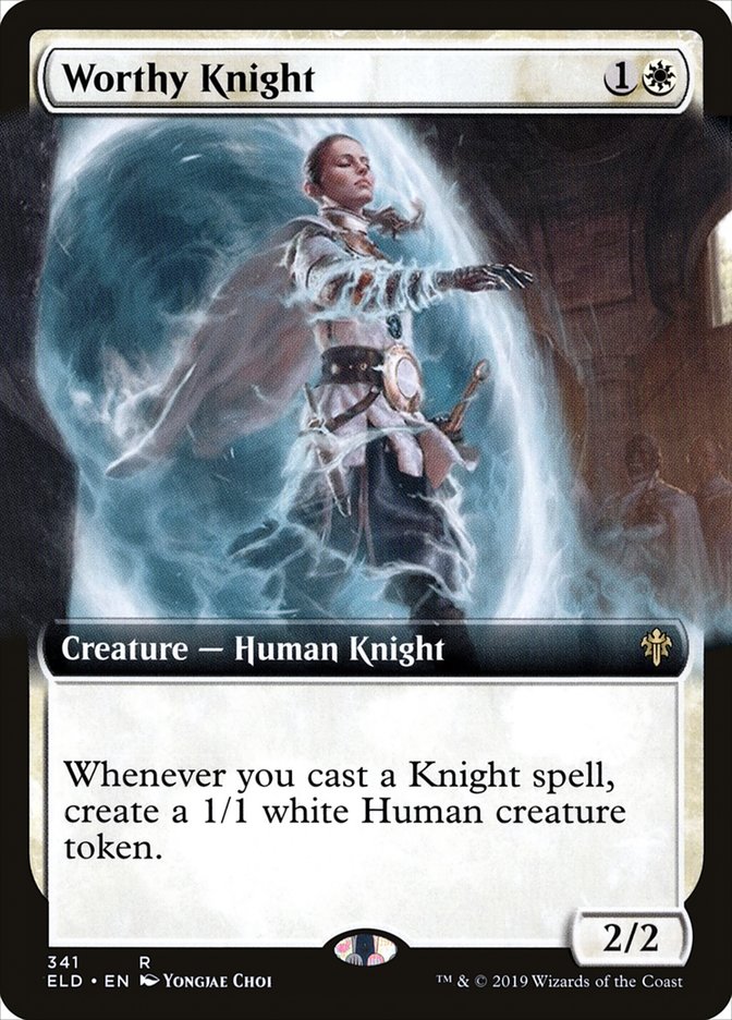 Worthy Knight (Extended Art) [Throne of Eldraine] | North Game Den