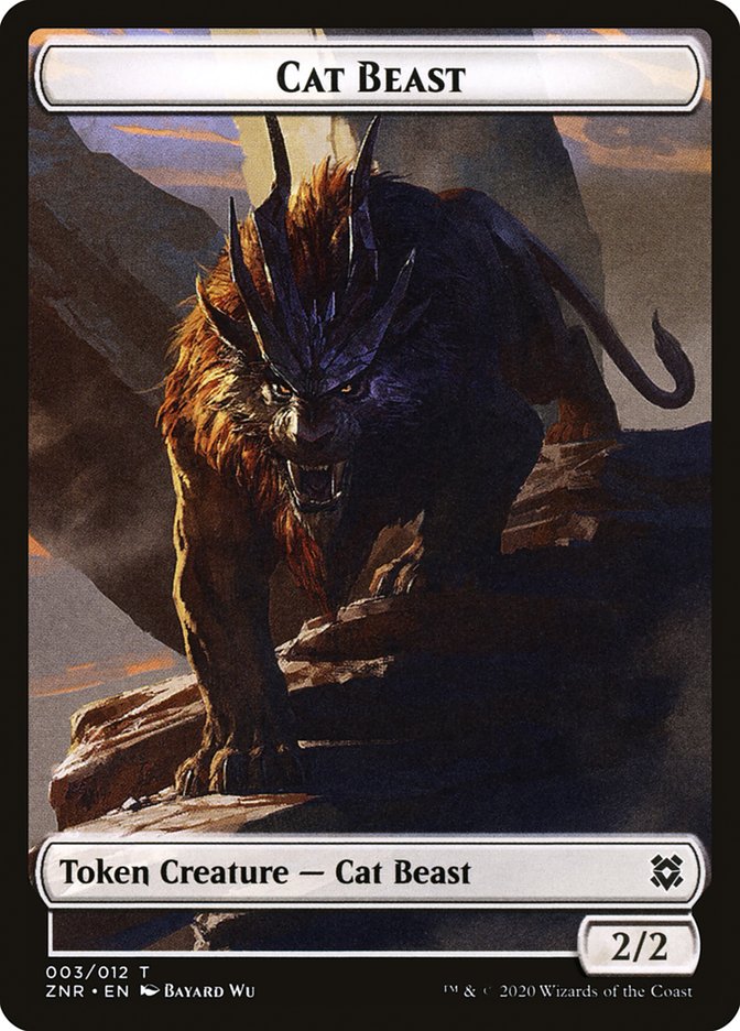 Cat Beast Token [Zendikar Rising] | North Game Den