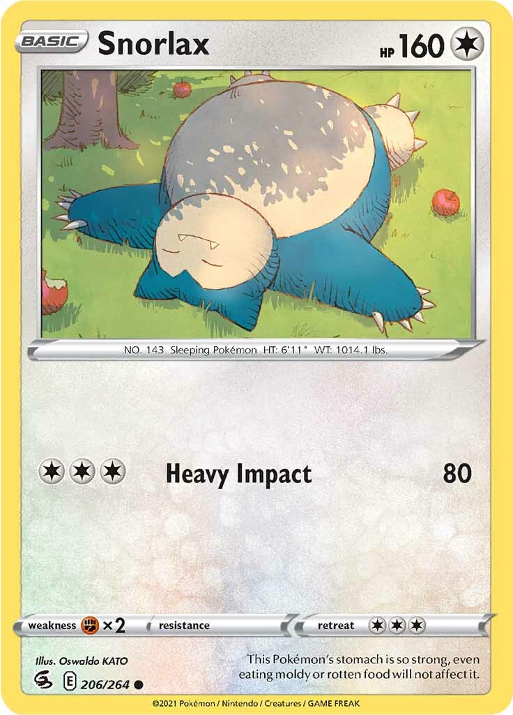 Snorlax (206/264) [Sword & Shield: Fusion Strike] | North Game Den