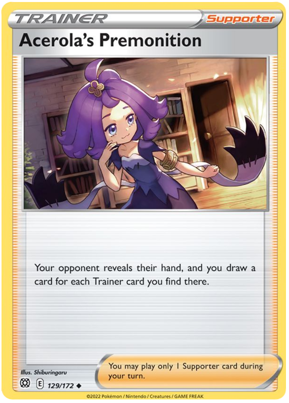 Acerola's Premonition (129/172) [Sword & Shield: Brilliant Stars] | North Game Den