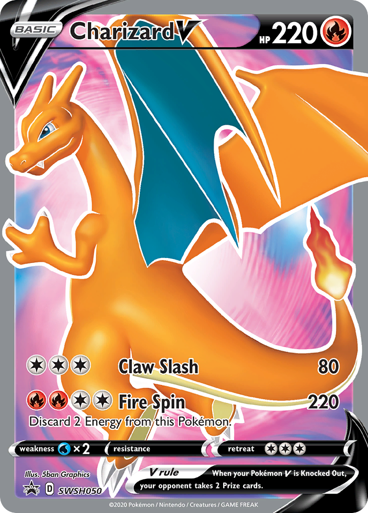 Charizard V (SWSH050) [Sword & Shield: Black Star Promos] | North Game Den