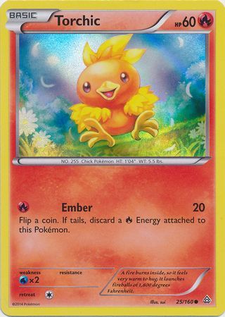 Torchic (25/160) (Sheen Holo) [XY: Primal Clash] | North Game Den