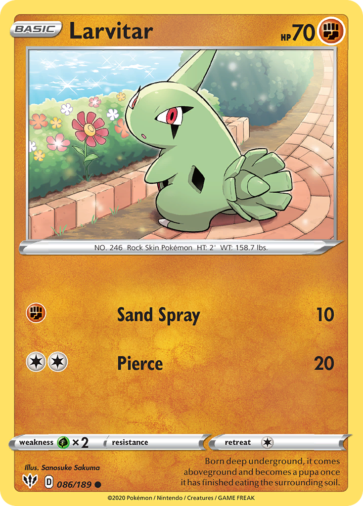 Larvitar (086/189) [Sword & Shield: Darkness Ablaze] | North Game Den