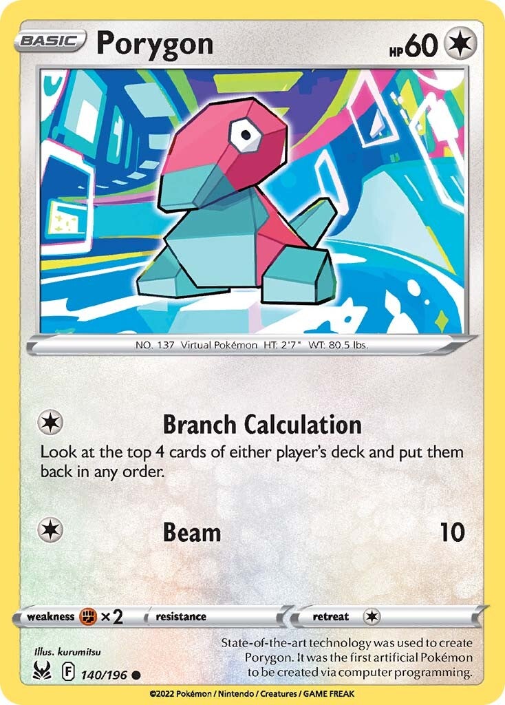 Porygon (140/196) [Sword & Shield: Lost Origin] | North Game Den