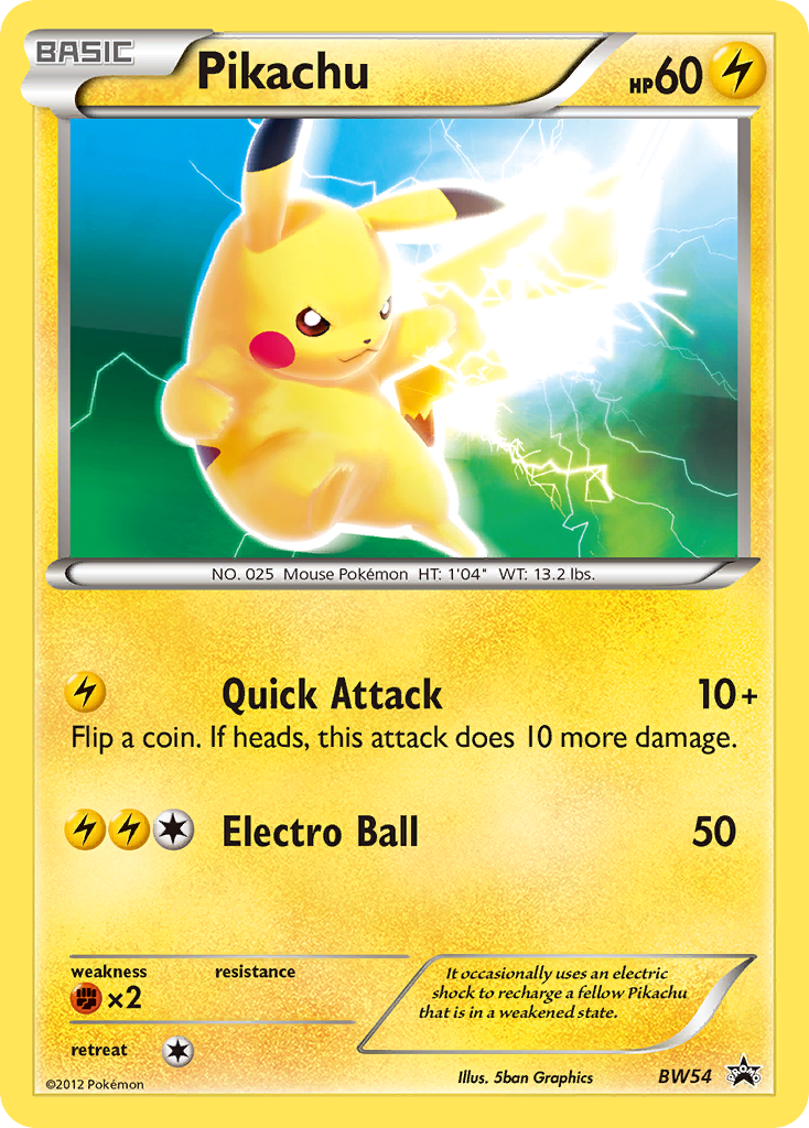 Pikachu (BW54) [Black & White: Black Star Promos] | North Game Den