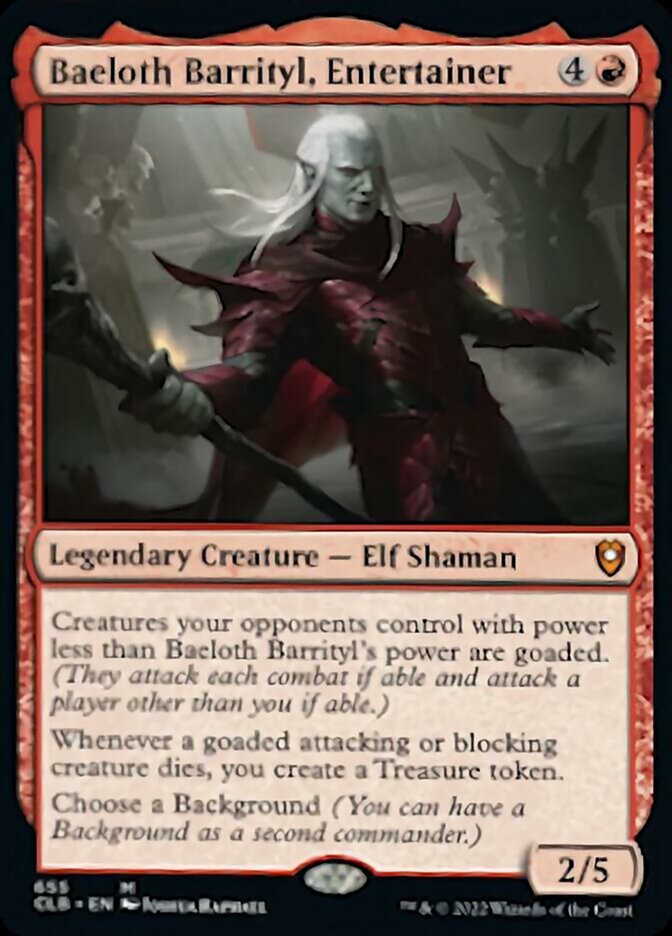 Baeloth Barrityl, Entertainer [Commander Legends: Battle for Baldur's Gate] | North Game Den