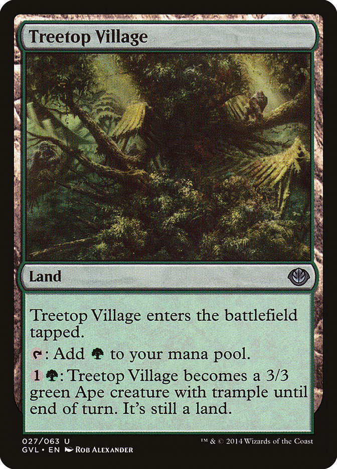 Treetop Village (Garruk vs. Liliana) [Duel Decks Anthology] | North Game Den