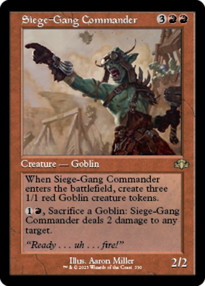 Siege-Gang Commander (Retro) [Dominaria Remastered] | North Game Den