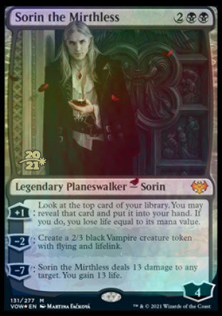 Sorin the Mirthless [Innistrad: Crimson Vow Prerelease Promos] | North Game Den