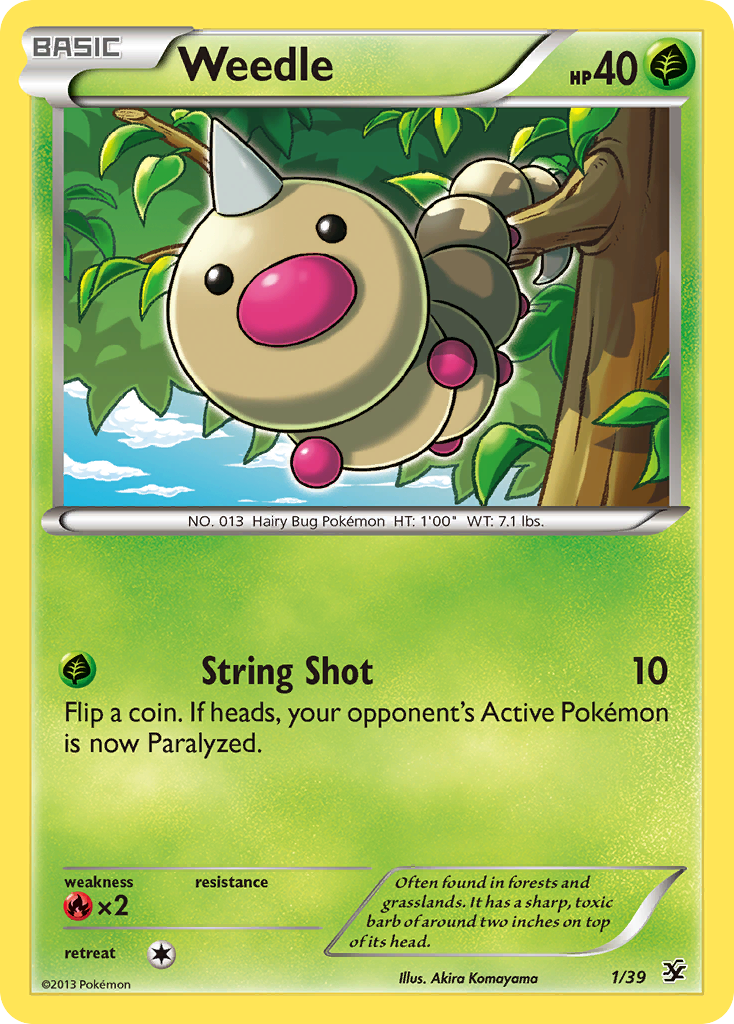 Weedle (1/39) [XY: Kalos Starter Set] | North Game Den