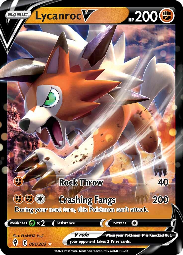 Lycanroc V (091/203) [Sword & Shield: Evolving Skies] | North Game Den