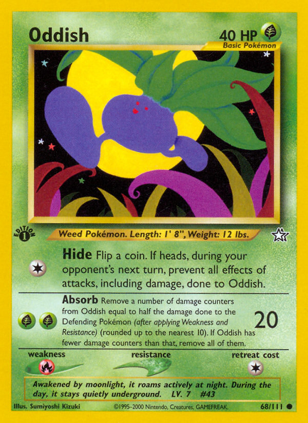 Oddish (68/111) [Neo Genesis 1st Edition] | North Game Den