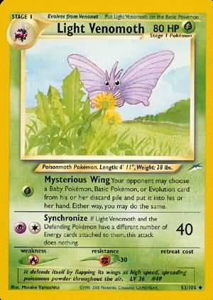 Light Venomoth (53/105) [Neo Destiny Unlimited] | North Game Den