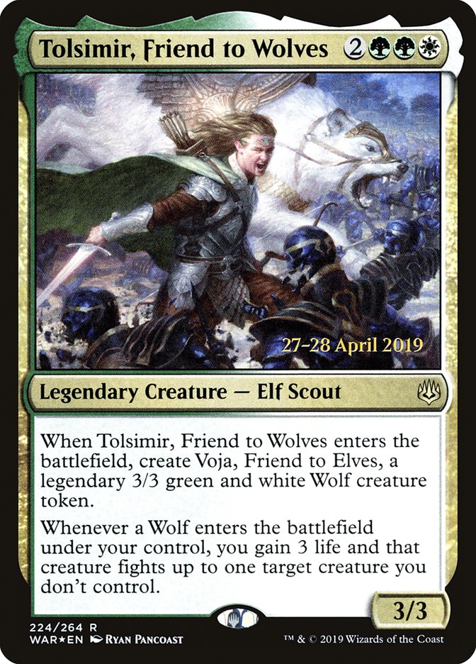 Tolsimir, Friend to Wolves  [War of the Spark Prerelease Promos] | North Game Den