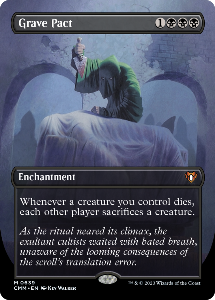 Grave Pact (Borderless Alternate Art) [Commander Masters] | North Game Den