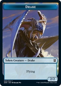 Drake // Hydra Double-sided Token [Zendikar Rising Tokens] | North Game Den