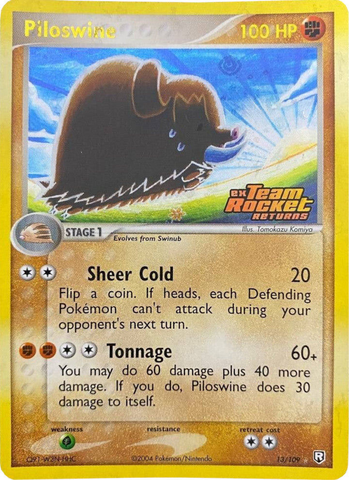 Piloswine (13/109) (Stamped) [EX: Team Rocket Returns] | North Game Den