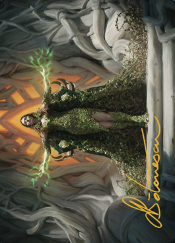 Titania, Voice of Gaea Art Card (Gold-Stamped Signature) [The Brothers' War Art Series] | North Game Den