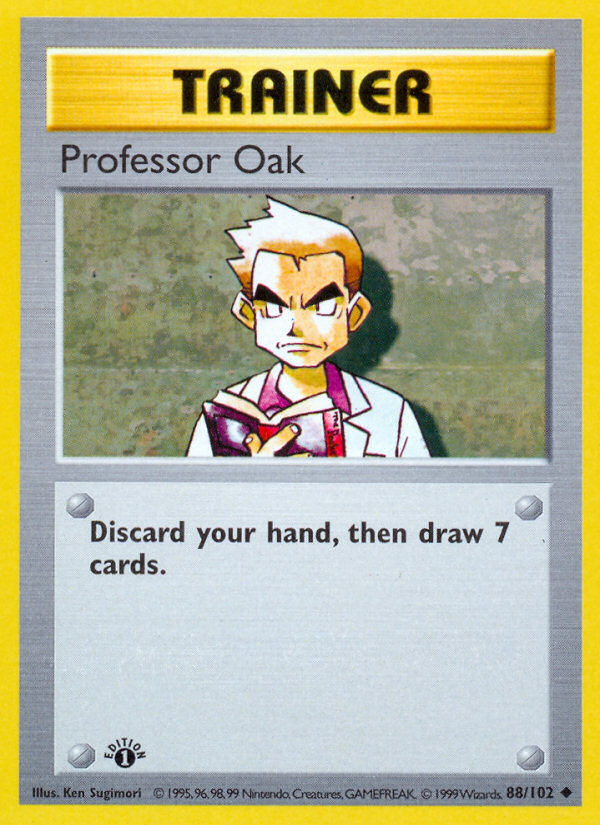 Professor Oak (88/102) (Shadowless) [Base Set 1st Edition] | North Game Den