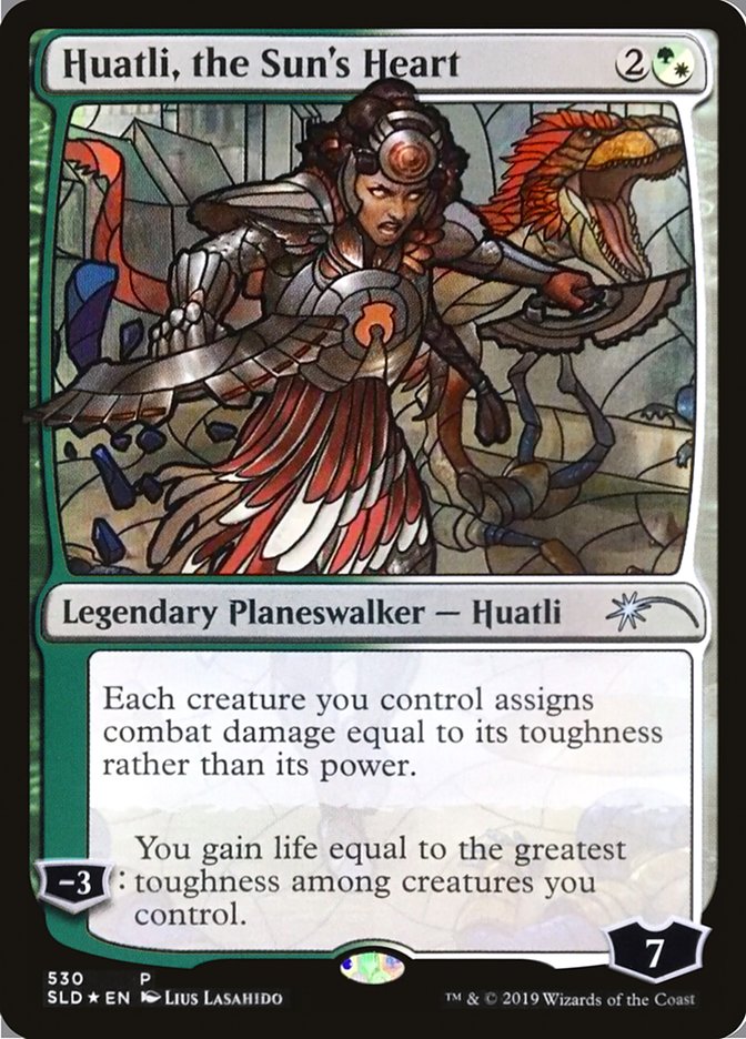 Huatli, the Sun's Heart (Stained Glass) [Secret Lair Drop Promos] | North Game Den