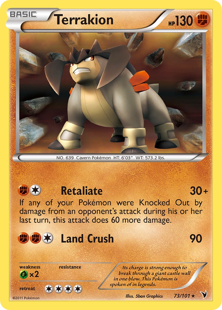 Terrakion (73/101) [Black & White: Noble Victories] | North Game Den