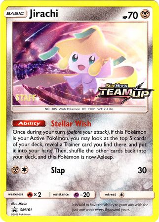 Jirachi (SM161) (Staff) [Sun & Moon: Black Star Promos] | North Game Den