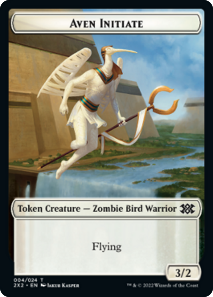Drake // Aven Initiate Double-sided Token [Double Masters 2022 Tokens] | North Game Den
