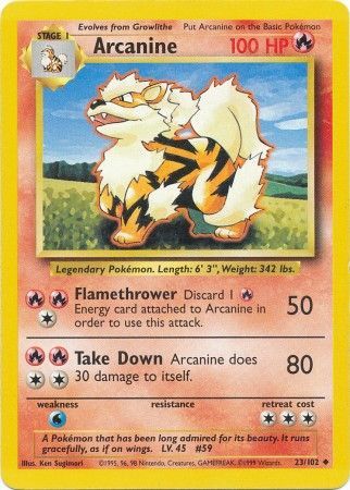 Arcanine (23/102) [Base Set Unlimited] | North Game Den