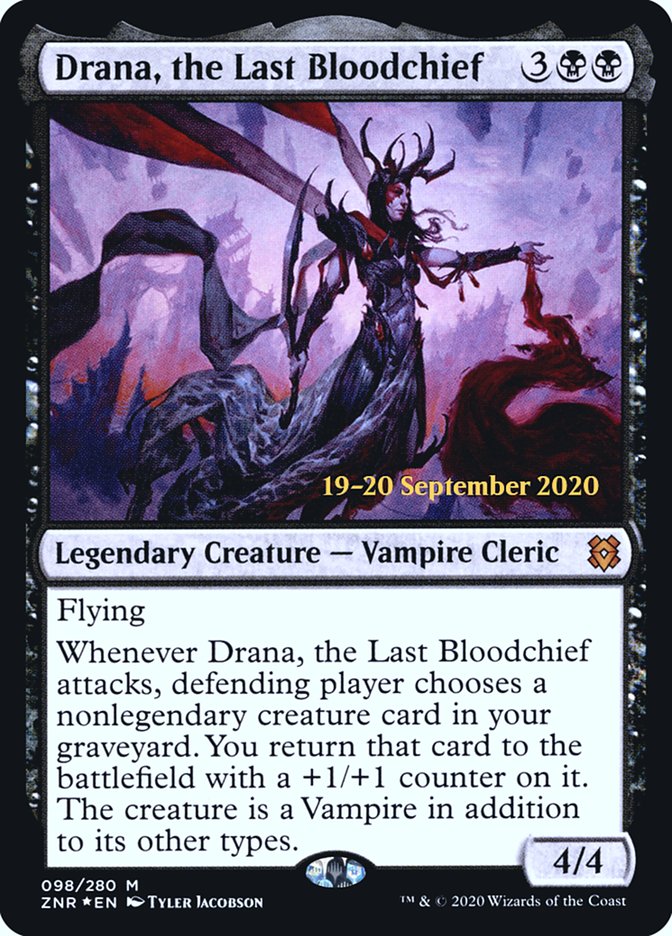 Drana, the Last Bloodchief  [Zendikar Rising Prerelease Promos] | North Game Den