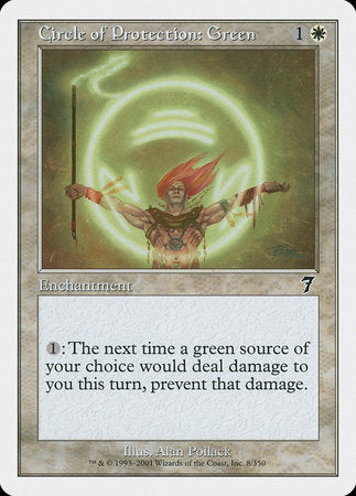 Circle of Protection: Green [Seventh Edition] | North Game Den