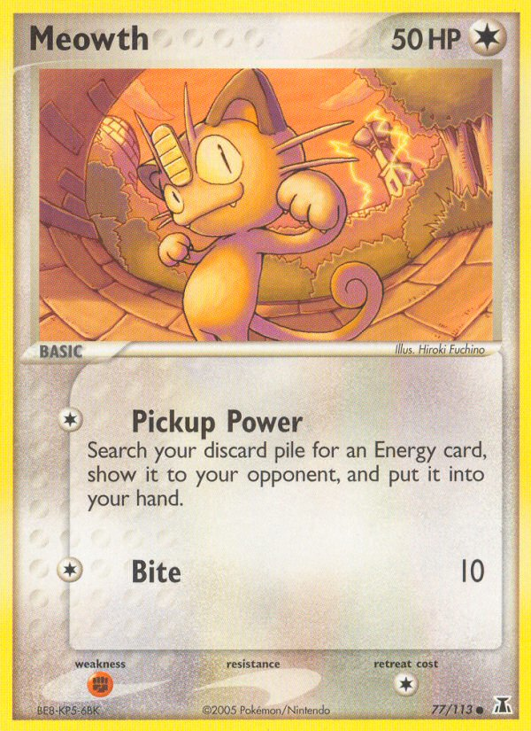 Meowth (77/113) [EX: Delta Species] | North Game Den