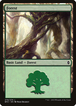 Forest (270) [Battle for Zendikar] | North Game Den