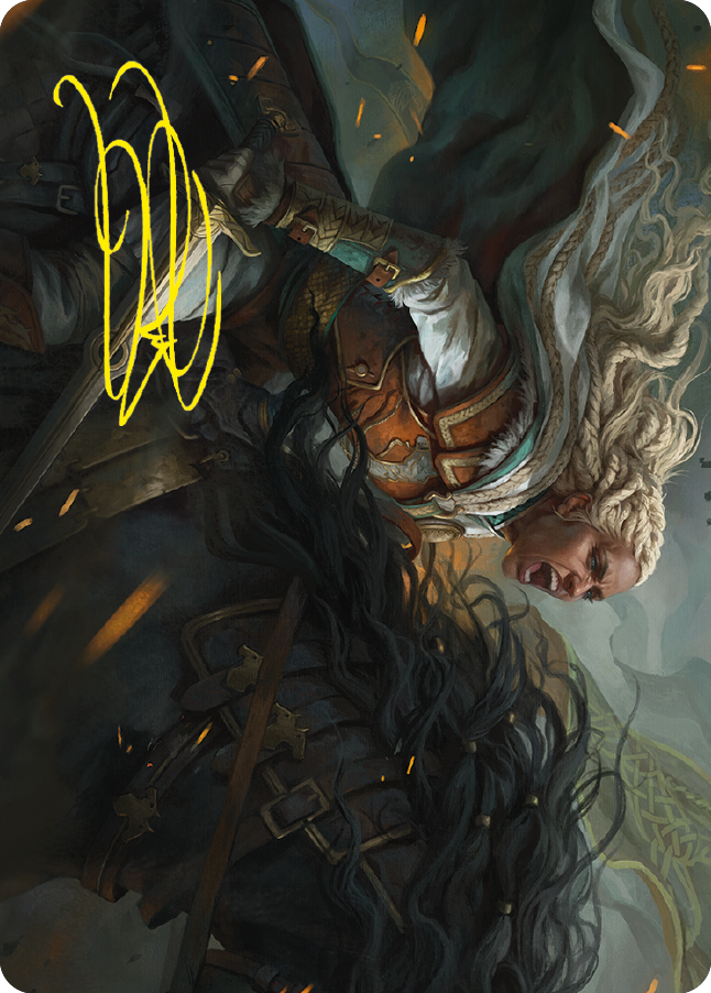 Eowyn, Fearless Knight Art Card (Gold-Stamped Signature) [The Lord of the Rings: Tales of Middle-earth Art Series] | North Game Den