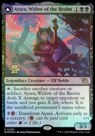 Ayara, Widow of the Realm // Ayara, Furnace Queen [March of the Machine Prerelease Promos] | North Game Den