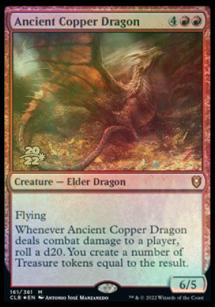 Ancient Copper Dragon [Commander Legends: Battle for Baldur's Gate Prerelease Promos] | North Game Den