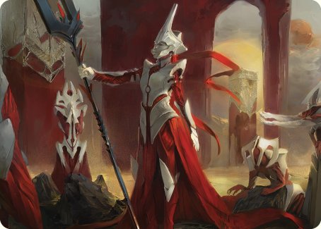 Porcelain Zealot Art Card [Phyrexia: All Will Be One Art Series] | North Game Den
