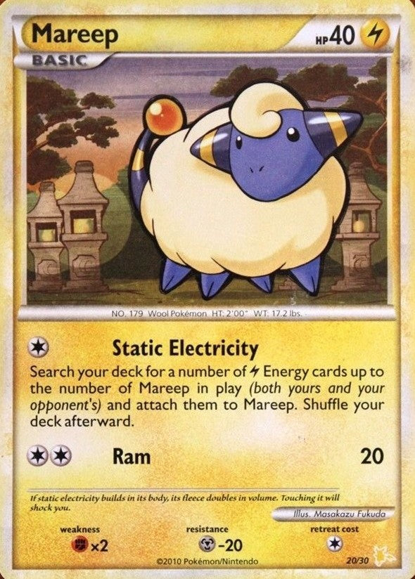 Mareep (20/30) [HeartGold & SoulSilver: Trainer Kit - Raichu] | North Game Den