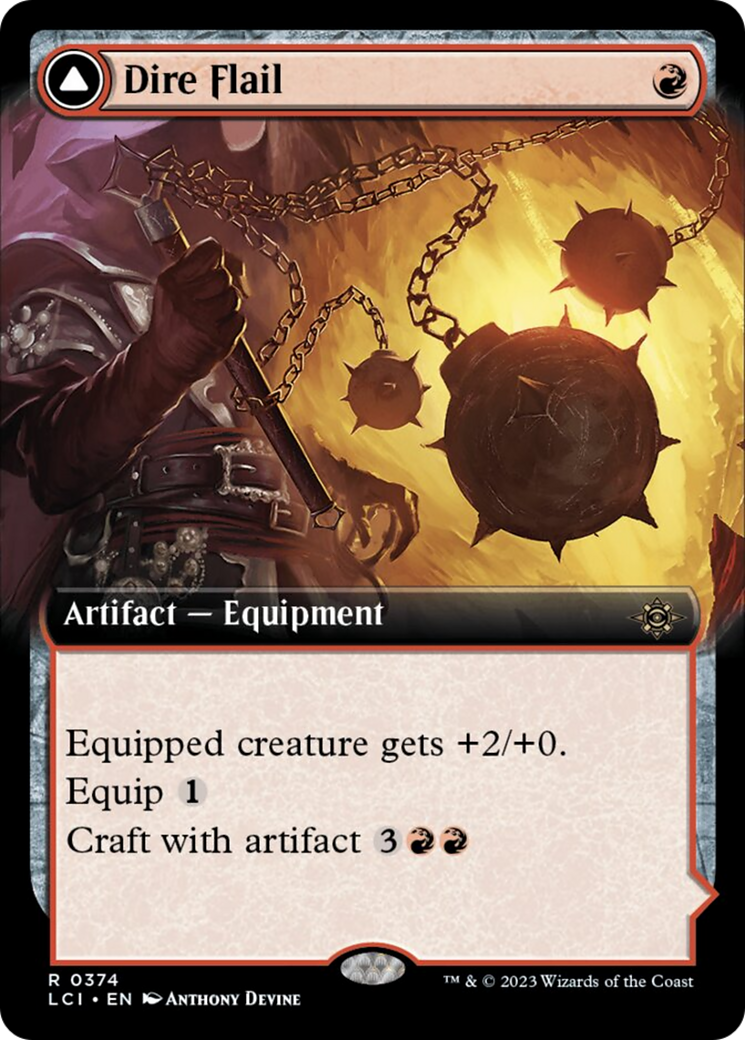 Dire Flail (Extended Art) [The Lost Caverns of Ixalan] | North Game Den