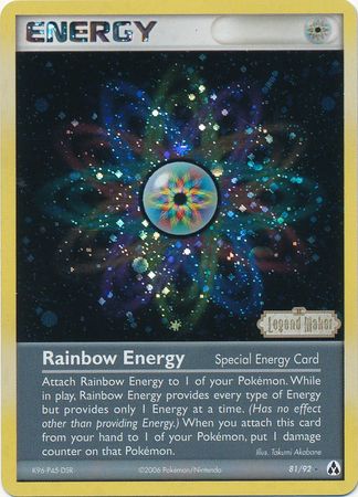 Rainbow Energy (81/92) (Stamped) [EX: Legend Maker] | North Game Den