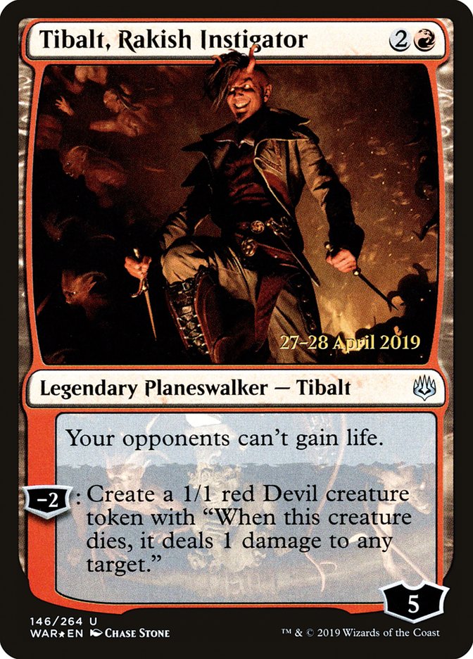 Tibalt, Rakish Instigator  [War of the Spark Prerelease Promos] | North Game Den