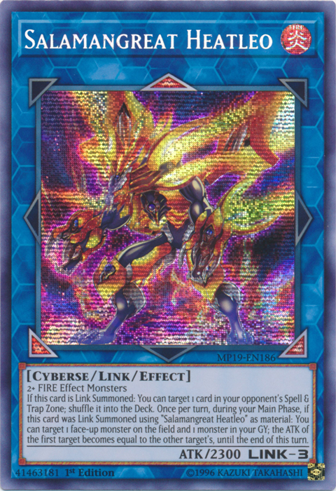 Salamangreat Heatleo [MP19-EN186] Prismatic Secret Rare | North Game Den