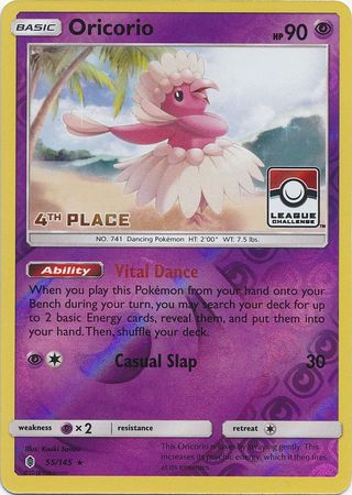 Oricorio (55/145) (League Promo 4th Place) [Sun & Moon: Guardians Rising] | North Game Den