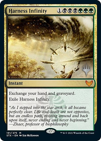 Harness Infinity (Promo Pack) [Strixhaven: School of Mages Promos] | North Game Den