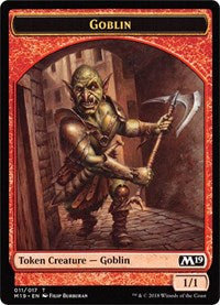 Goblin // Thopter Double-sided Token (Game Night) [Core Set 2019 Tokens] | North Game Den
