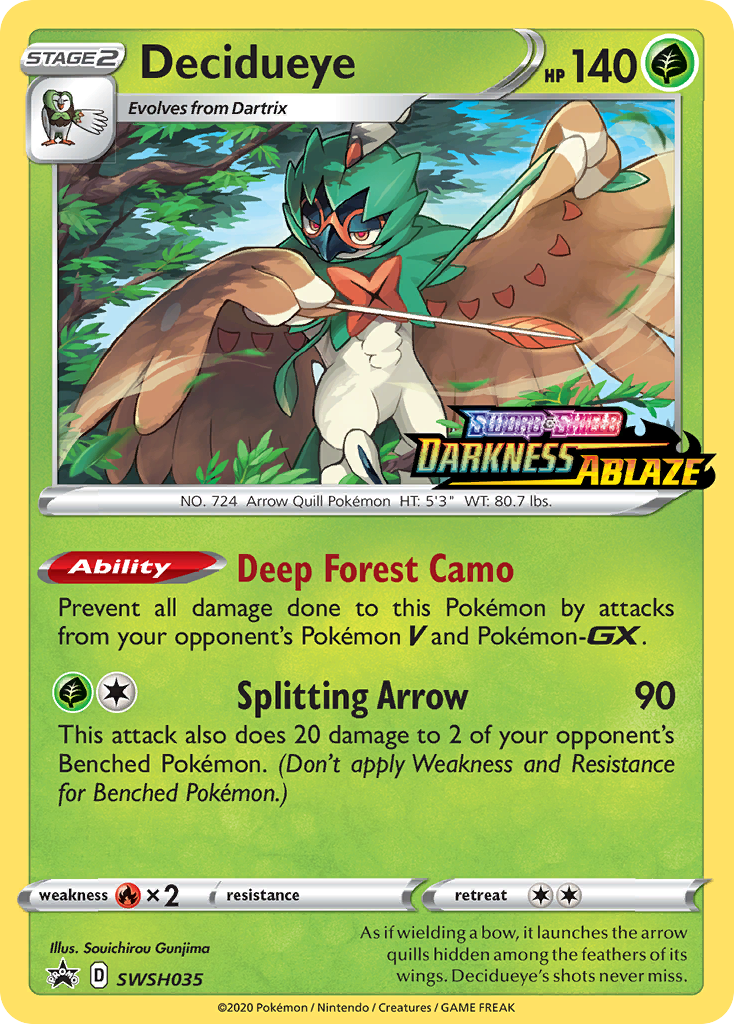 Decidueye (SWSH035) (Prerelease Promo) [Sword & Shield: Black Star Promos] | North Game Den