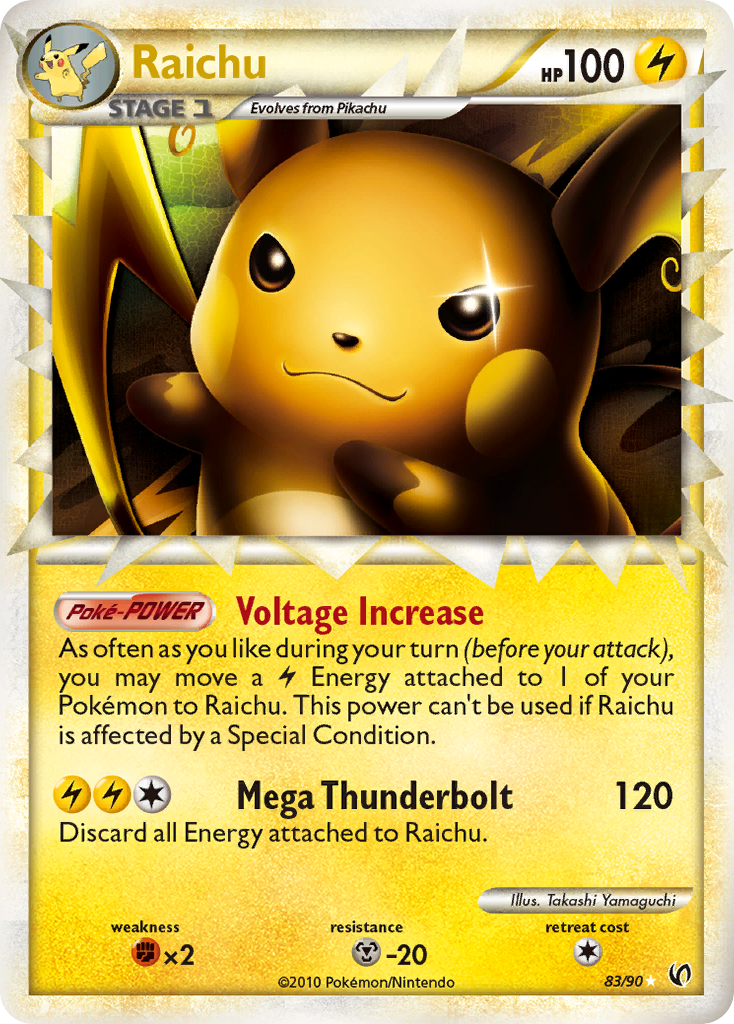 Raichu (83/90) [HeartGold & SoulSilver: Undaunted] | North Game Den