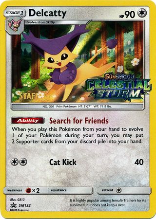 Delcatty (SM132) (Staff Prerelease Promo) [Sun & Moon: Black Star Promos] | North Game Den