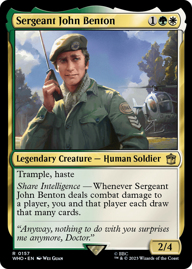 Sergeant John Benton [Doctor Who] | North Game Den