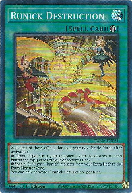 Runick Destruction [TAMA-EN031] Super Rare | North Game Den